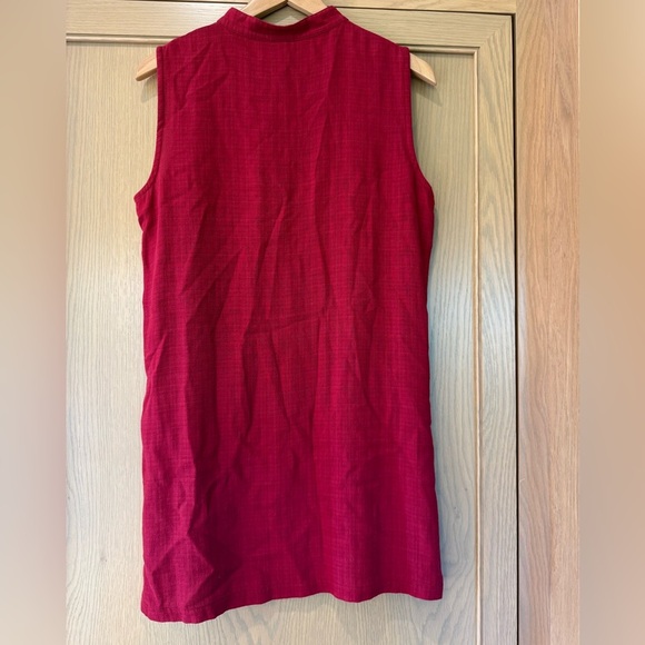 Vintage Eileen Fisher Linen Blend Sleeveless Burnt Red Tunic Top / small - Picture 10 of 11